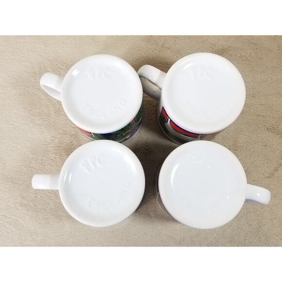 Christmas Coffee Mug Tea Cup Holiday Scene Ceramic FPC Made England Vintage - Picture 11 of 13